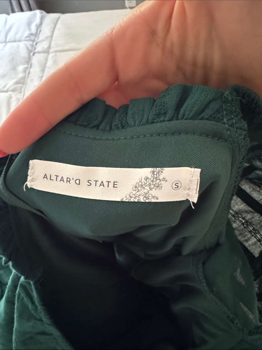 Altar'd State Deep Emerald Ruffle Dress - Picture 3 of 4